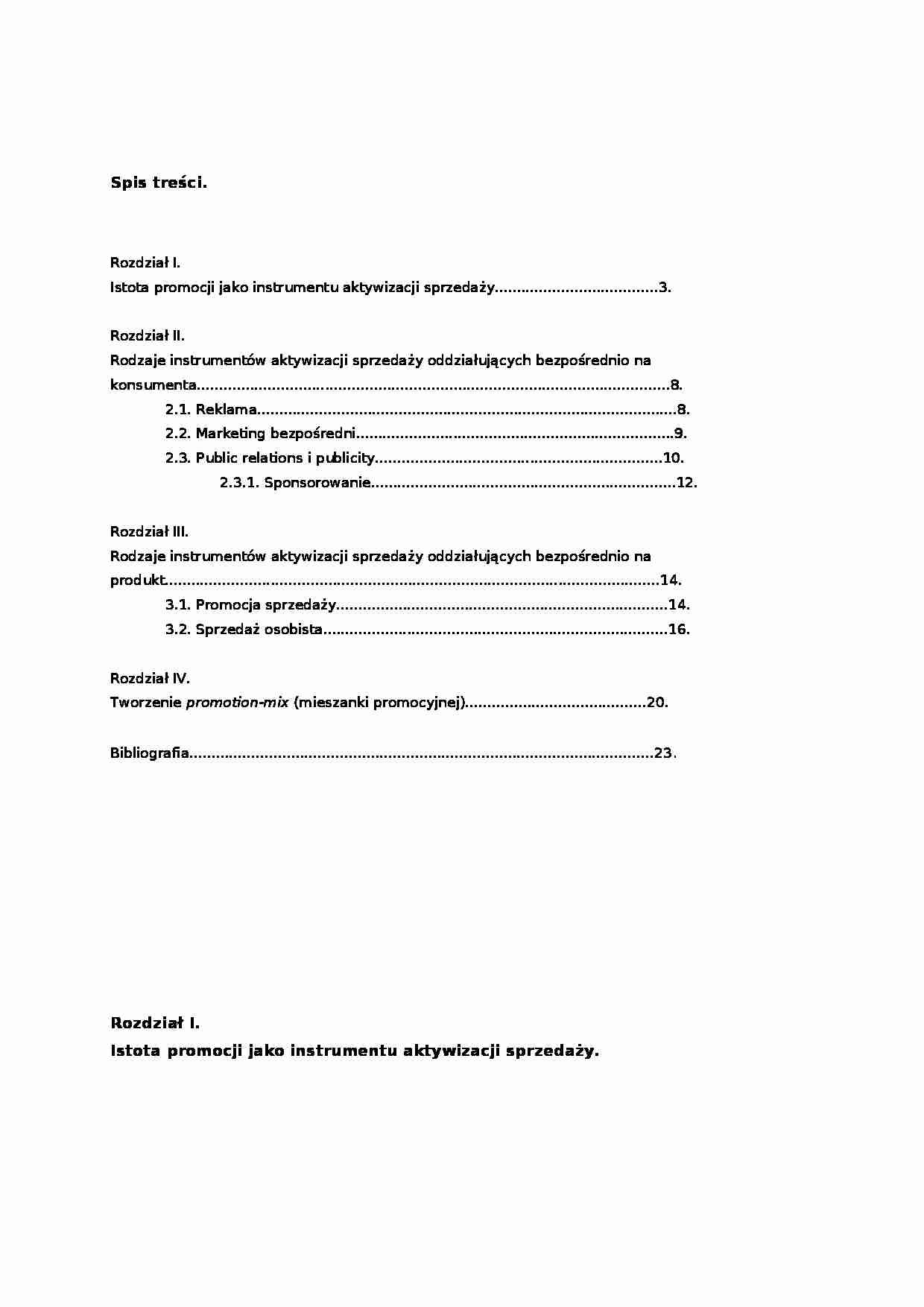 Promocja jako element marketingu - strona 1