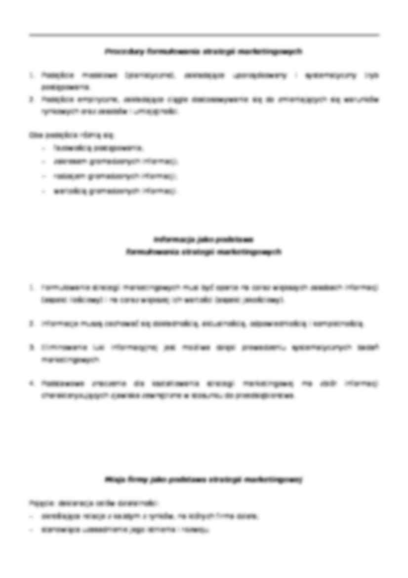 Strategia marketingowa - opracowanie  - strona 2