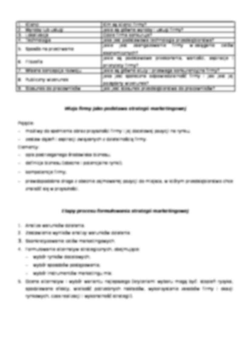 Strategia marketingowa - opracowanie  - strona 3