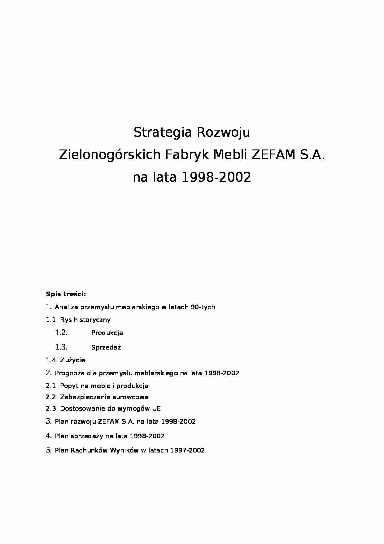 Strategia rozwoju - fabryka mebli - strona 1