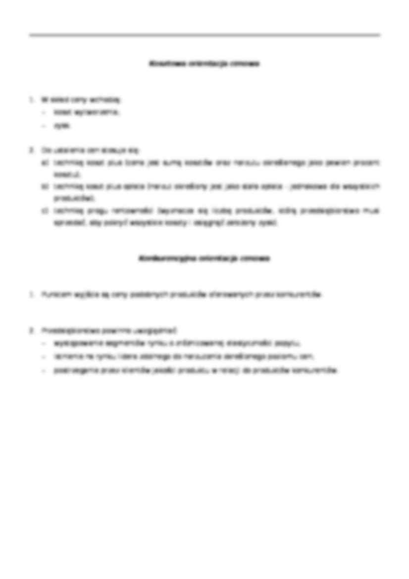 Strategie cenowe - orientacje cenowe - strona 2