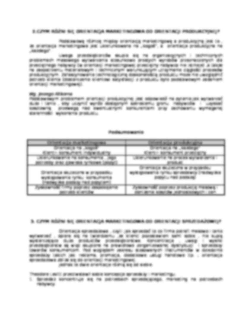Typy orientacji marketingowych - strona 2