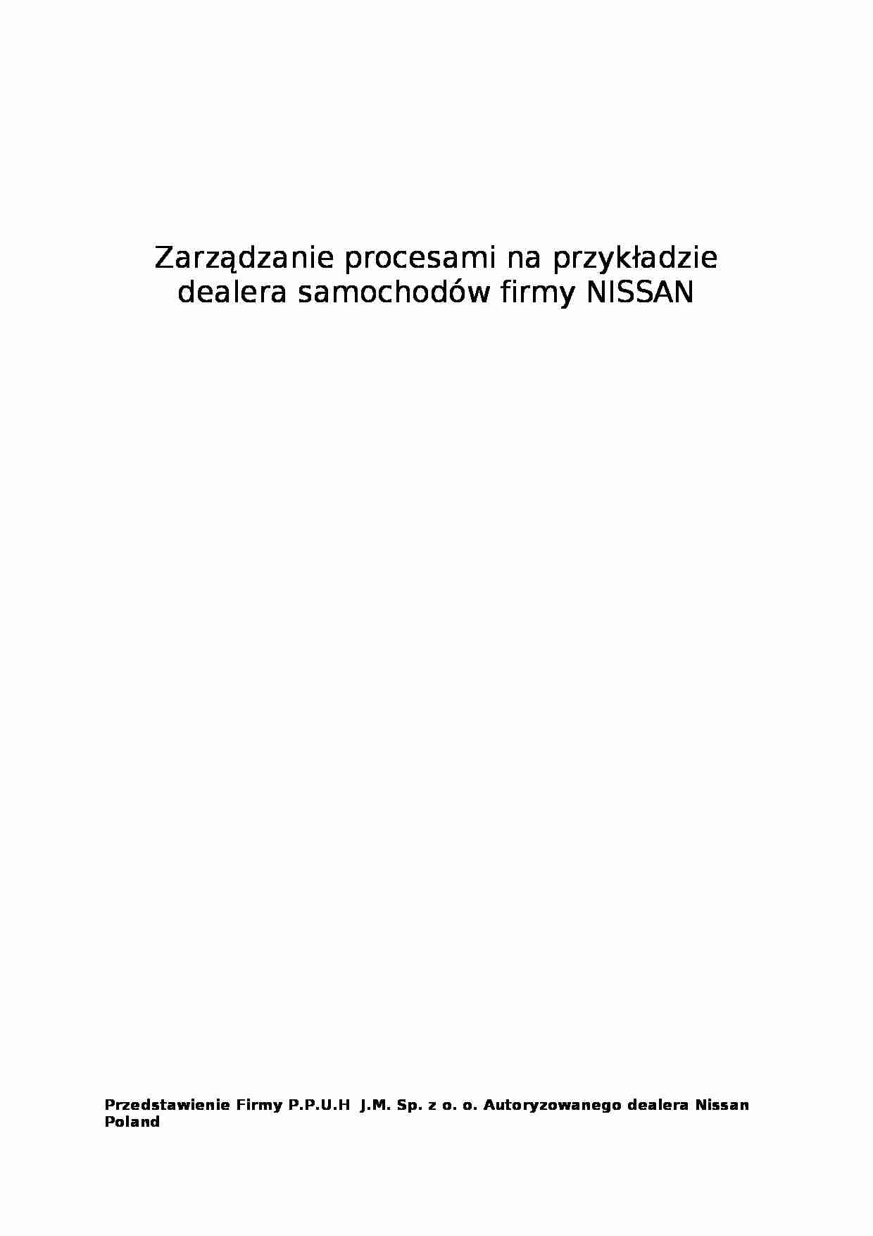 Zarządzanie procesami - dealer samochodów  - strona 1