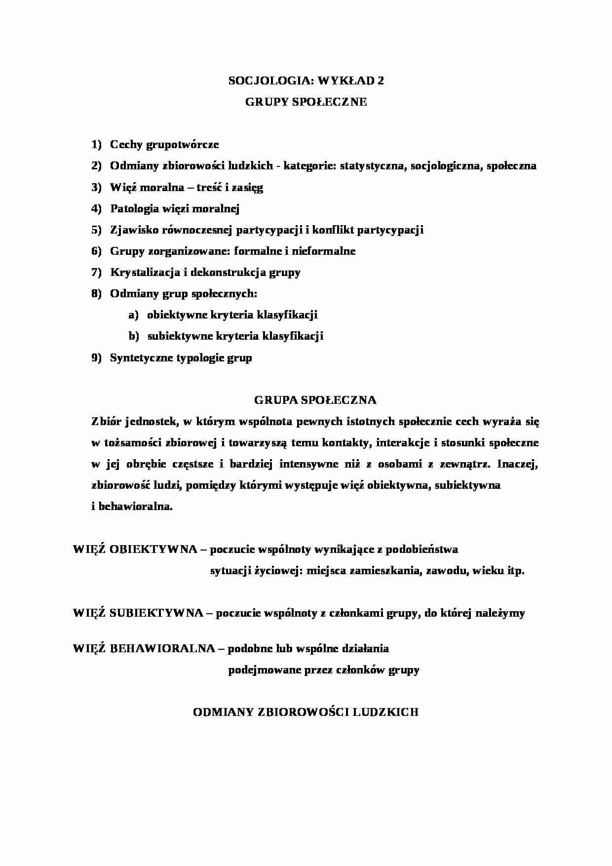 Grupy społeczne - strona 1
