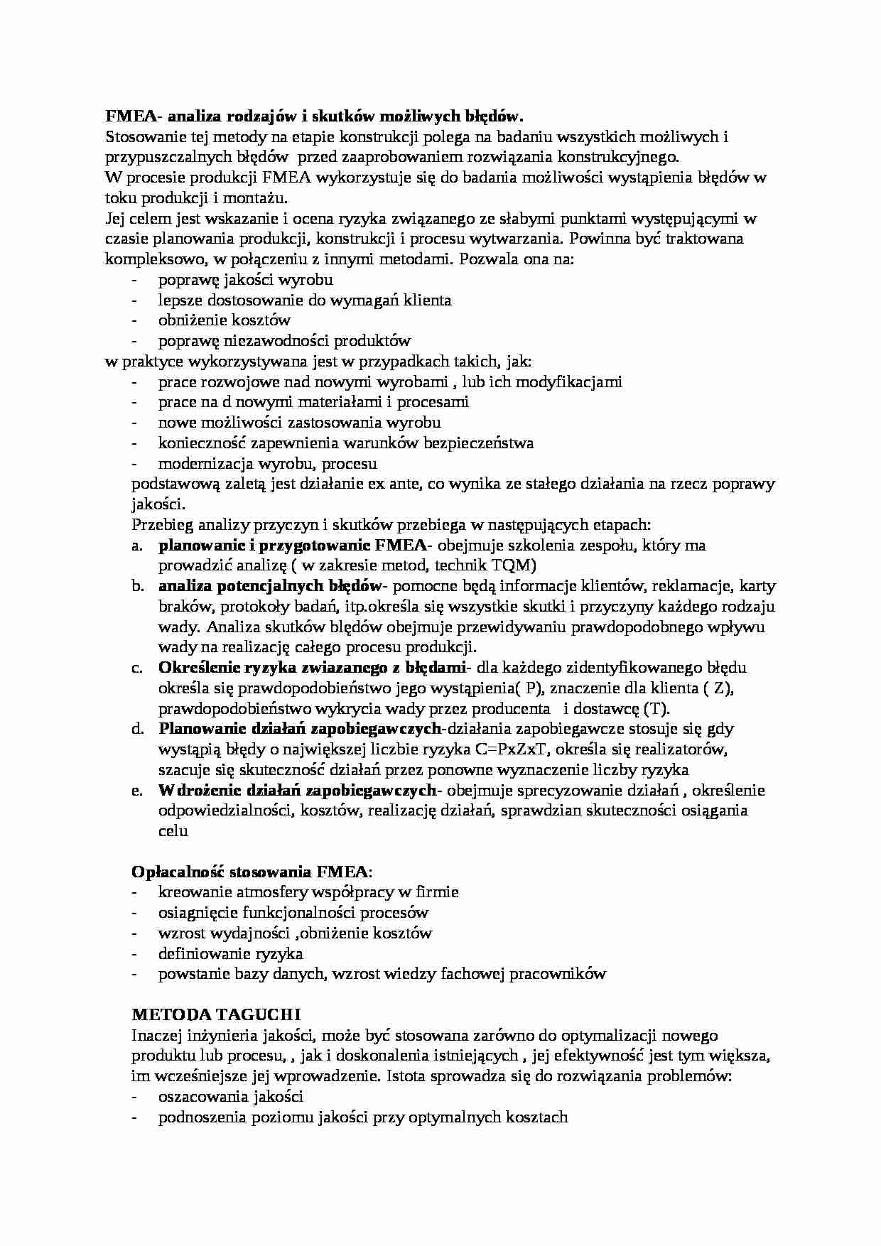 FMEA - strona 1