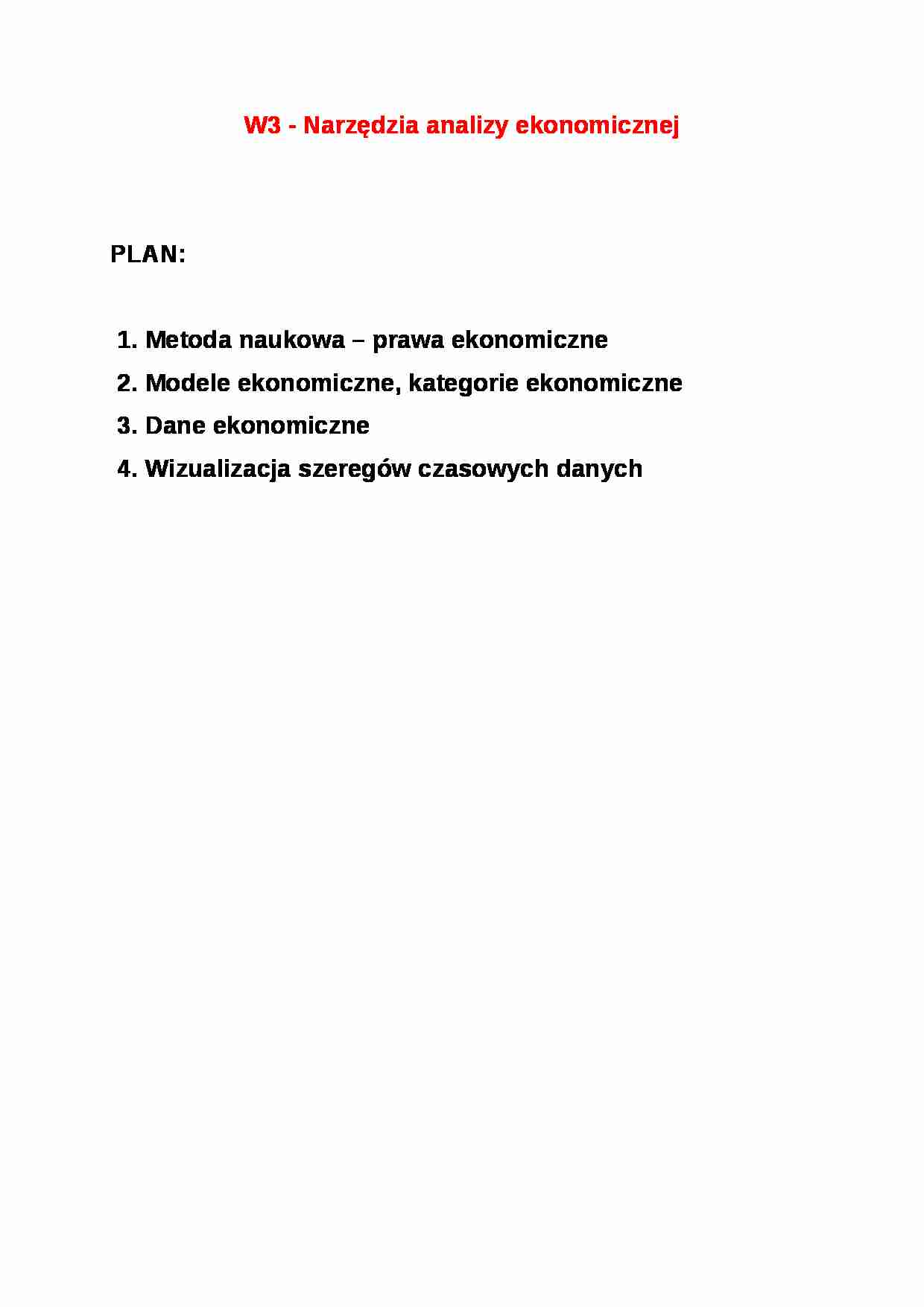 Narzędzia analizy ekonomicznej - strona 1