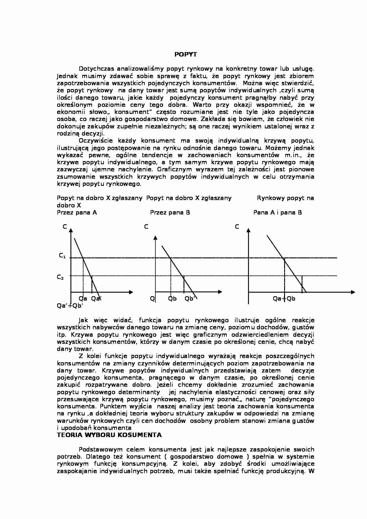 Popytowa strona rynku - Dobra komplementarne - strona 1
