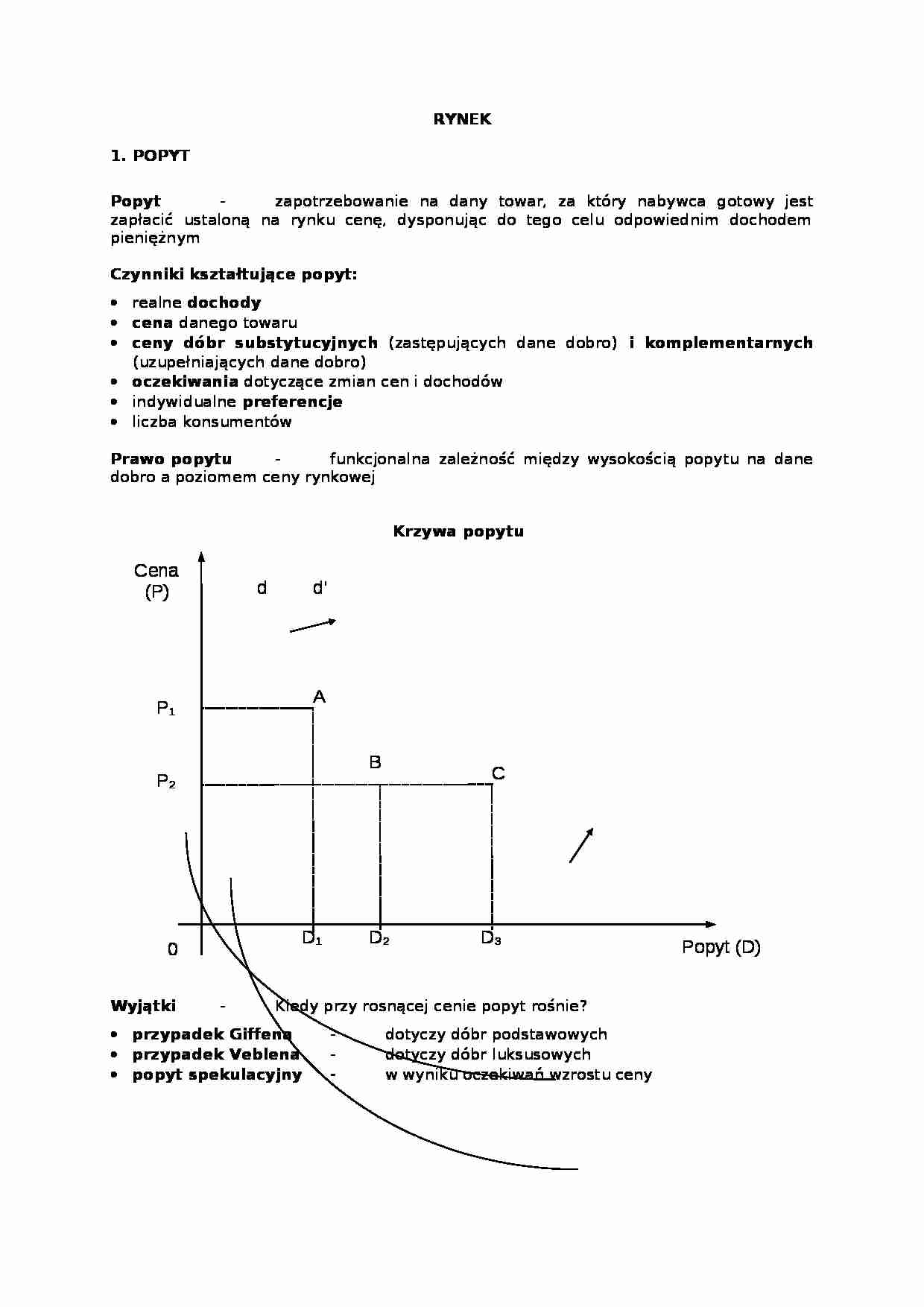 Rynek, popyt, podaż - Elastyczność  - strona 1