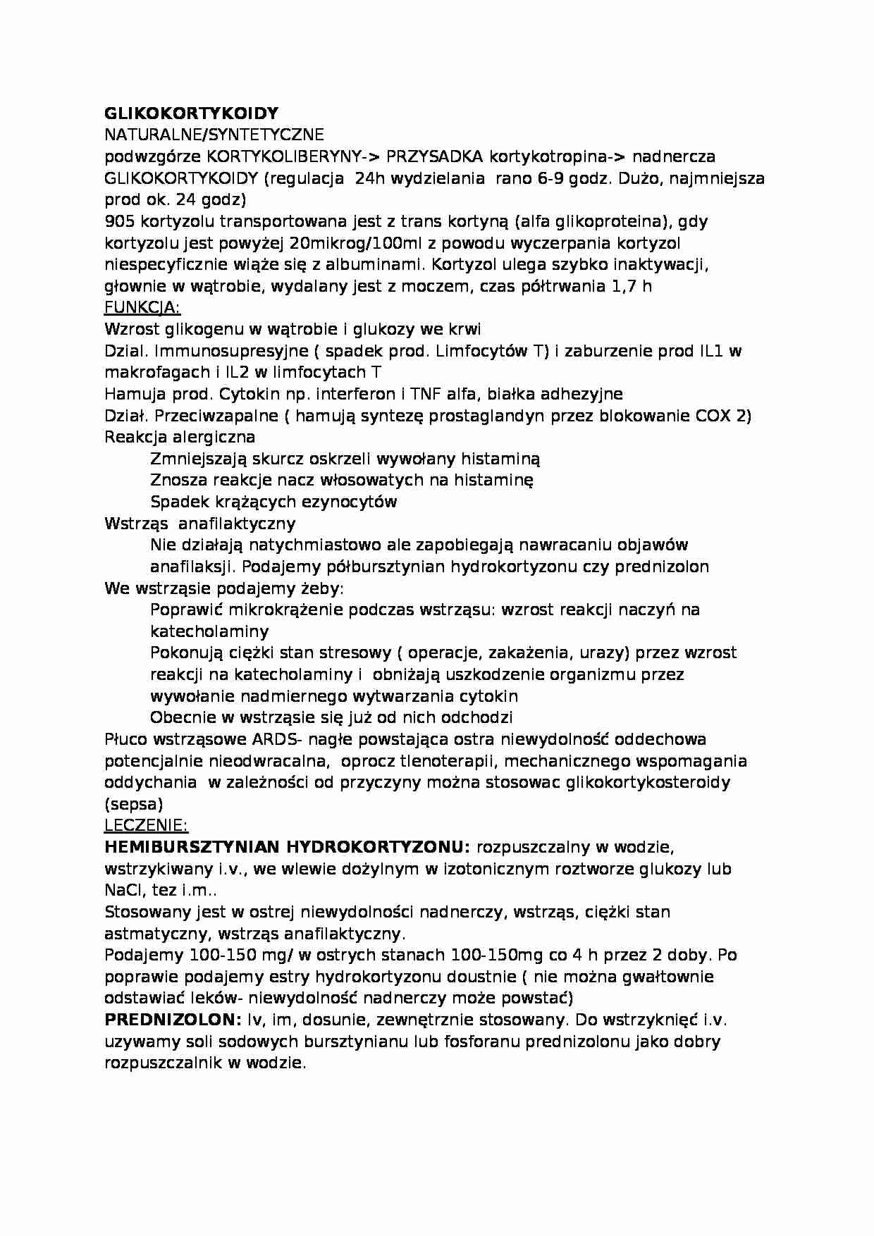 Glikokortykoidy - strona 1
