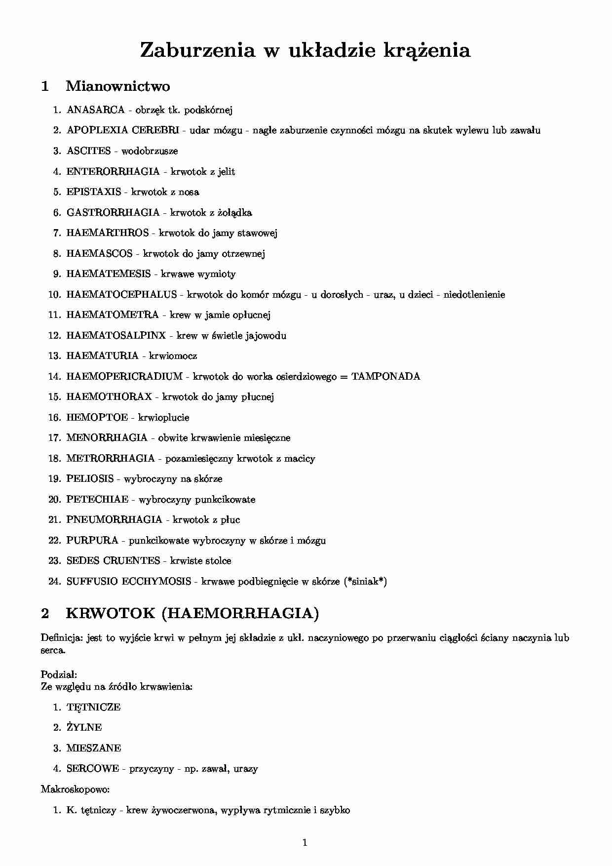Zaburzenia w układzie krążenia - strona 1