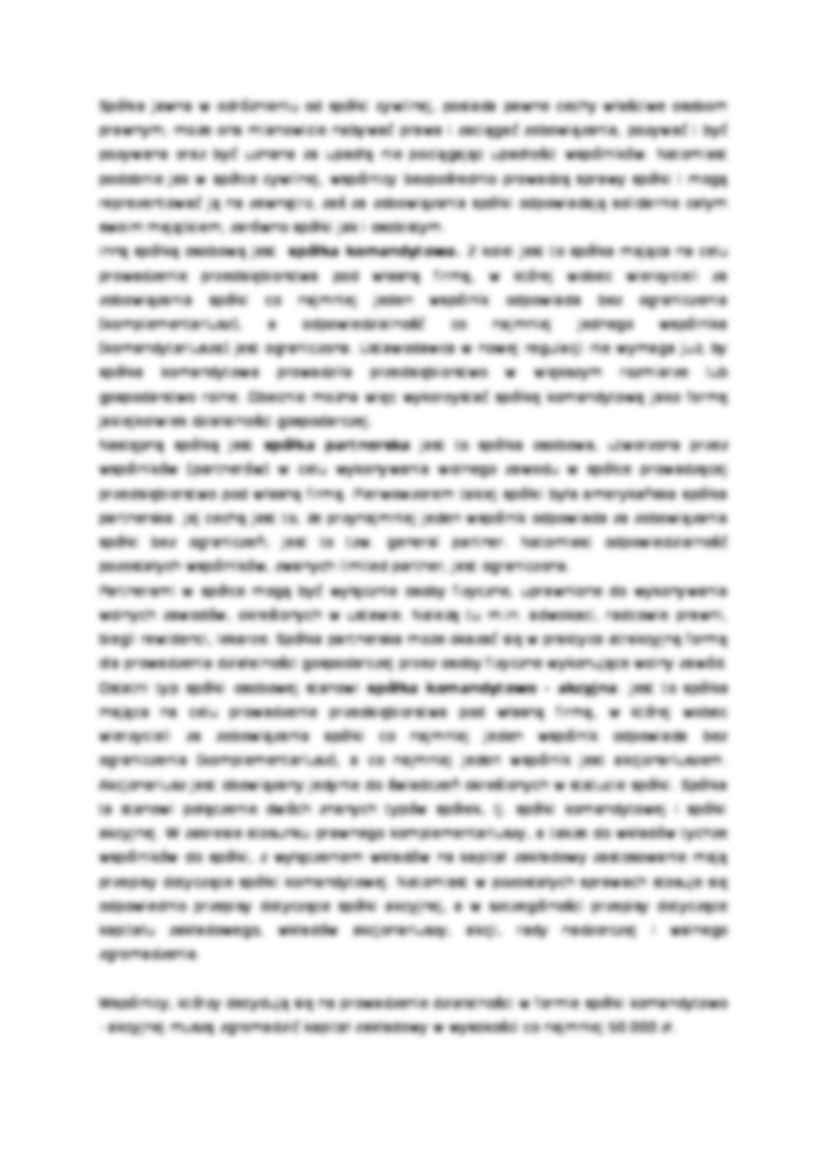 Spółki handlowe - Spółki osobowe - strona 2