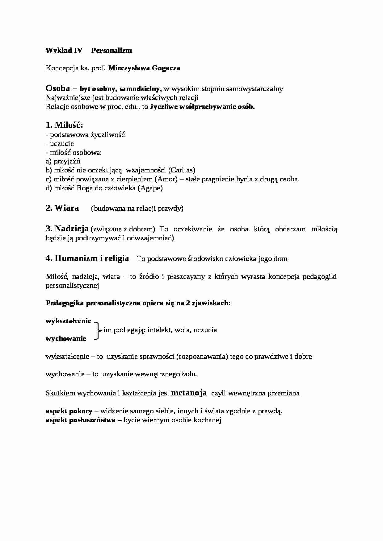 Personalizm-wykład - strona 1