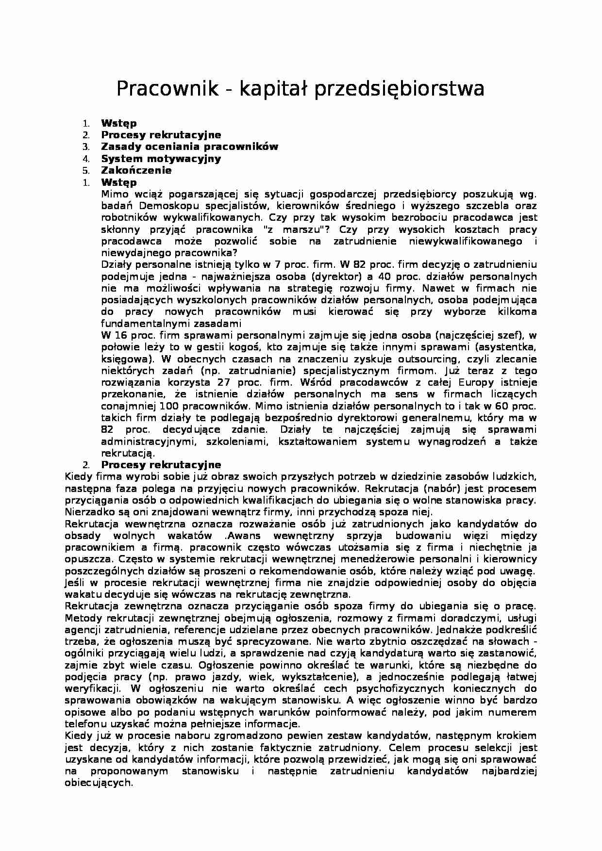 Pracownik-kapitał przedsiębiorstwa - strona 1