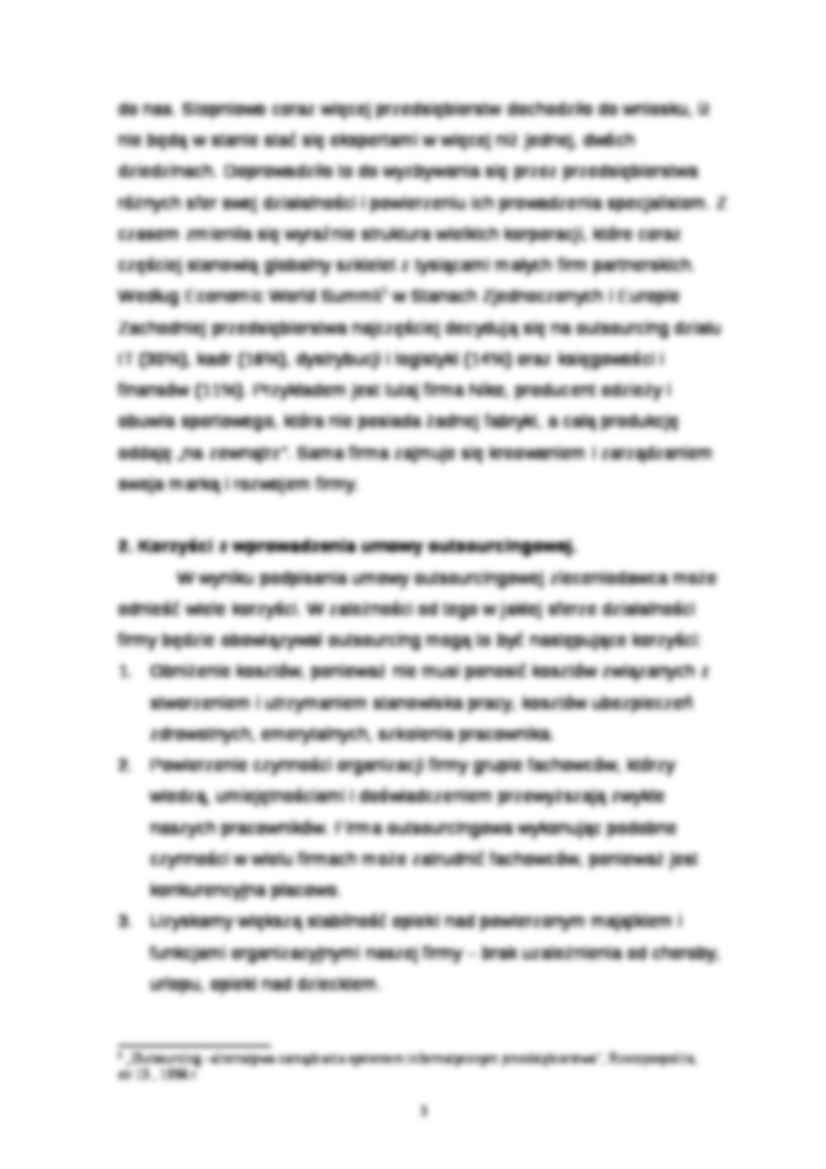 Outsourcing - Umowa outsourcingowa - strona 3