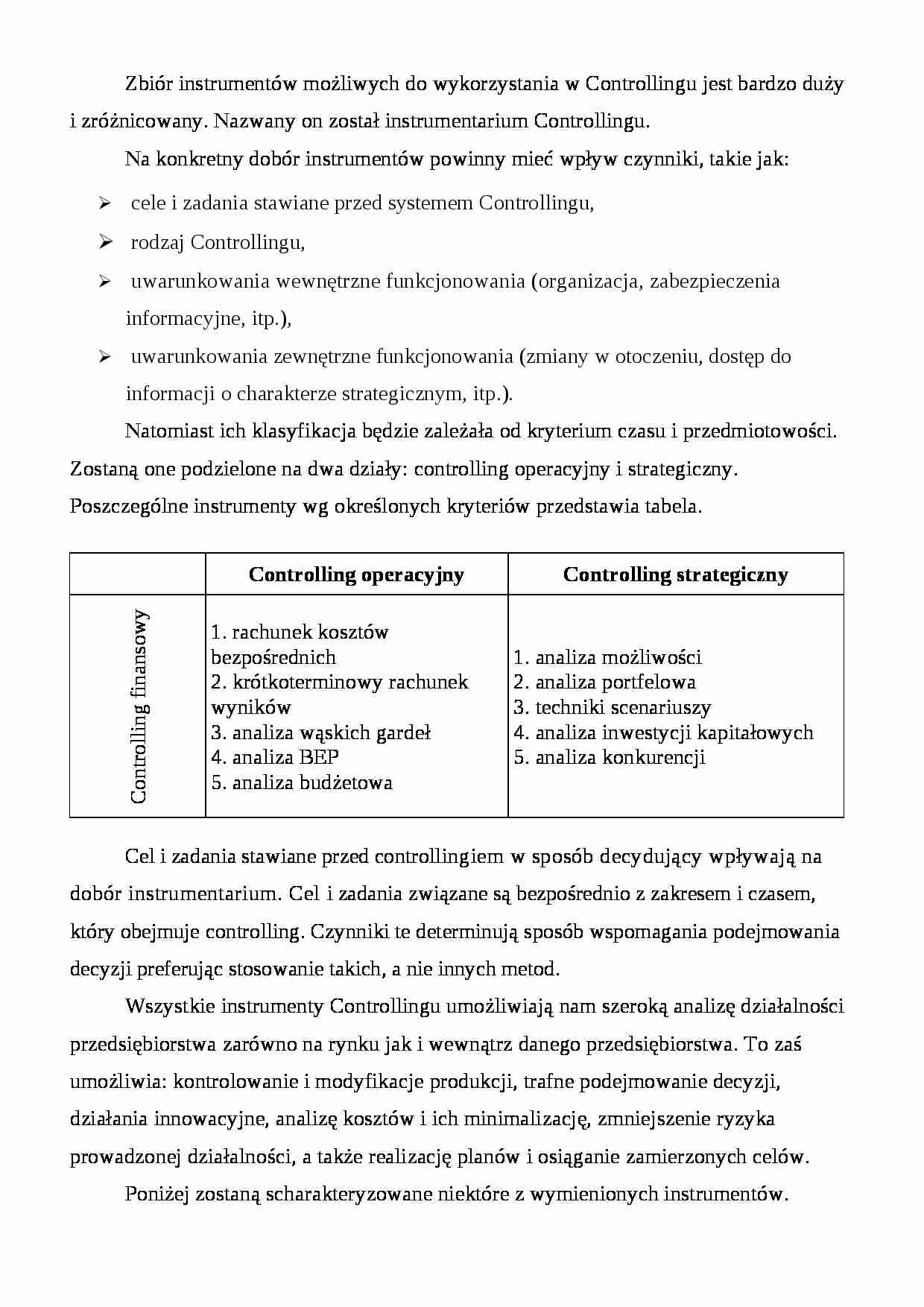 Instrumenty Controllingu - strona 1