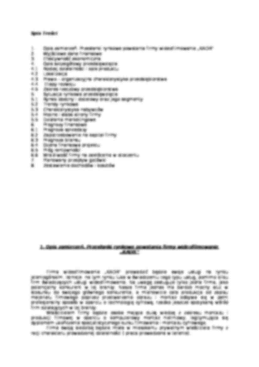 Biznes plan agencji filmowej - strona 2