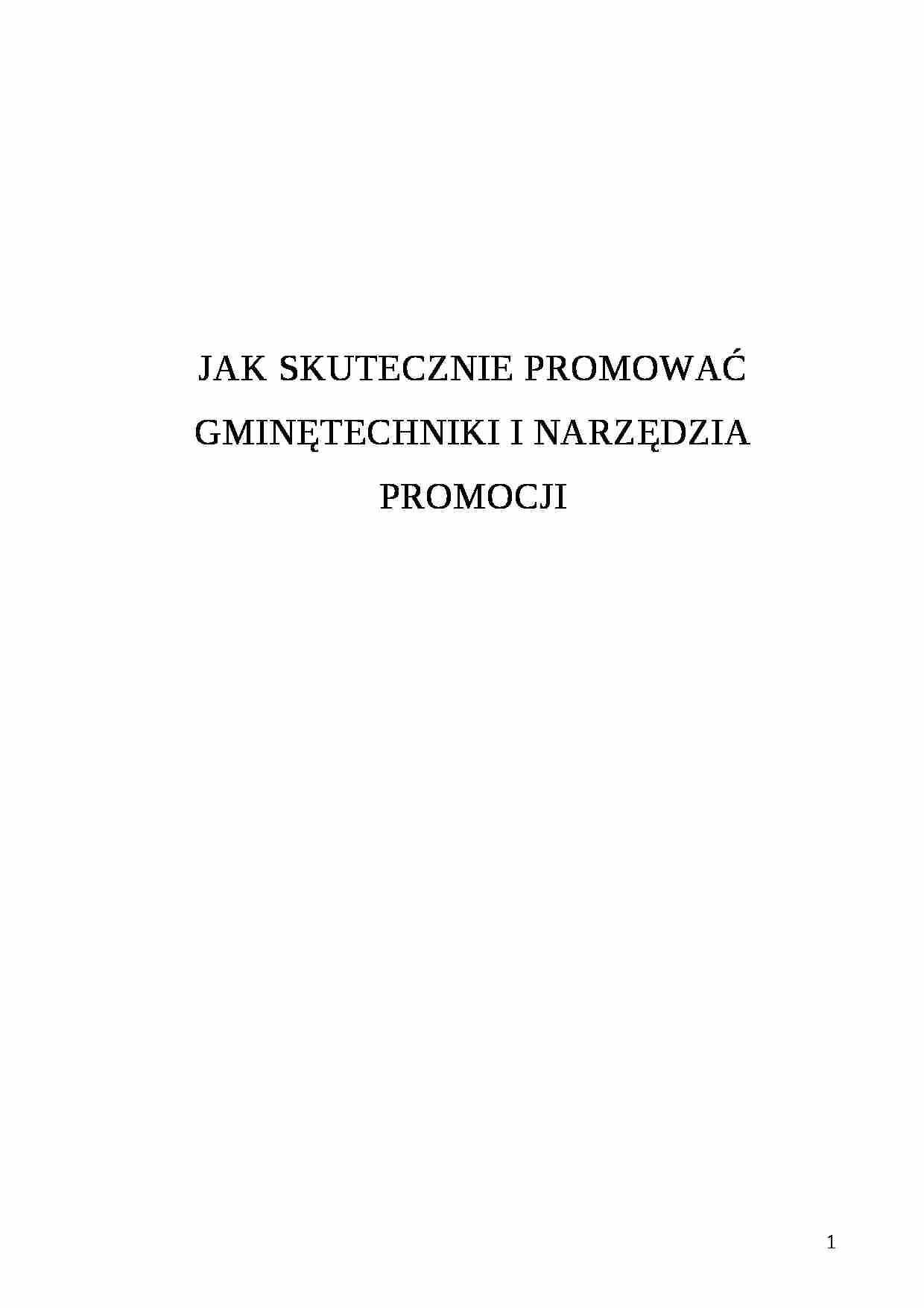 Jak skutecznie promowac gmine - strona 1