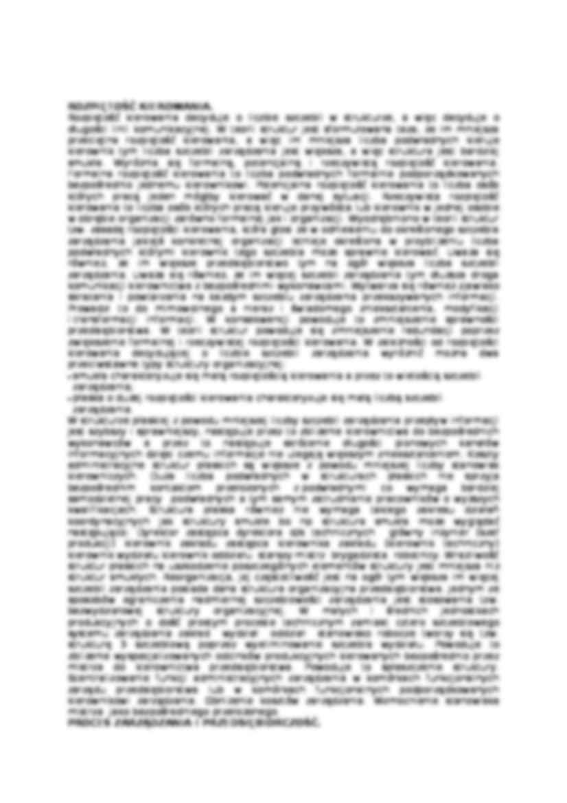 Proces zarządzania i rozpiętość kierowania - Zasoby ludzkie - strona 2