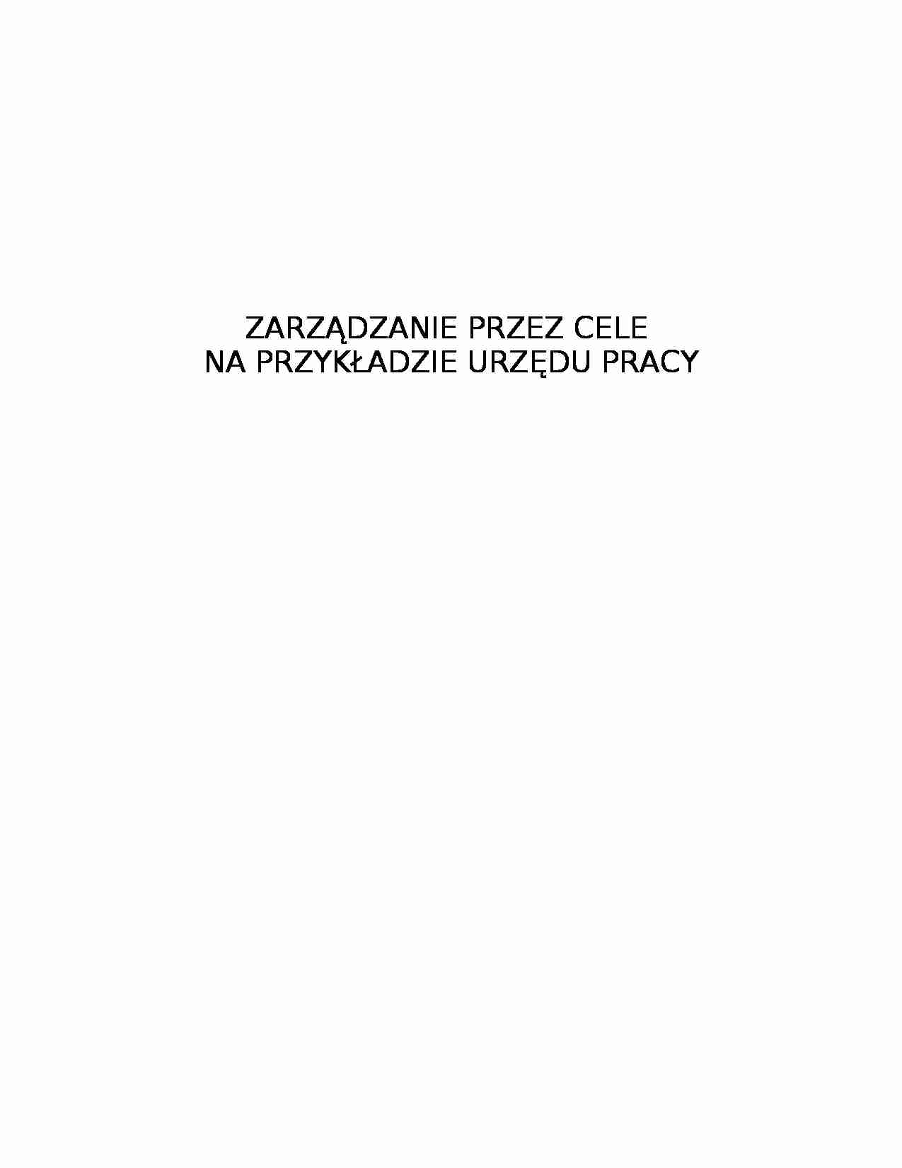 Zarządzanie przez cele - strona 1