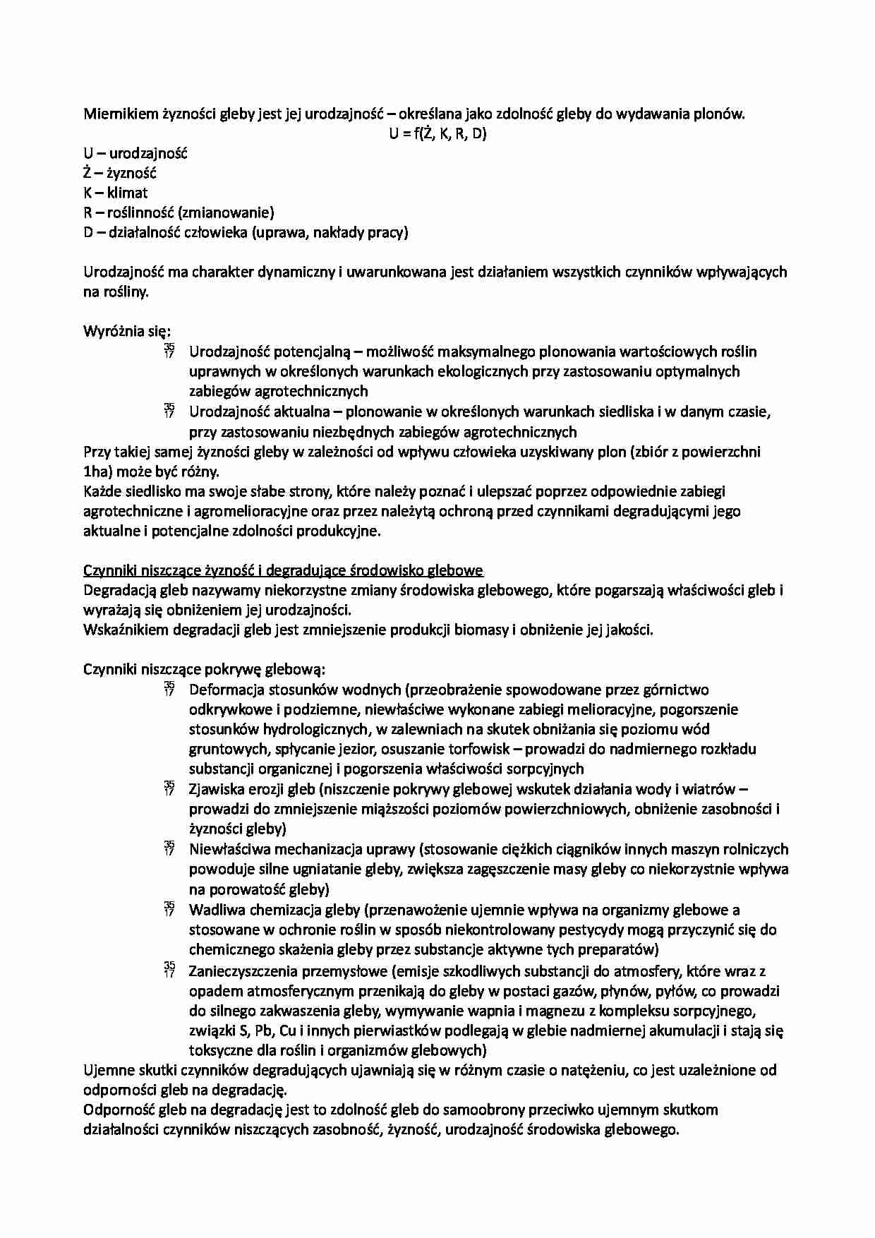 Chemia i fizyka gleb - notatki z wykładu 18 - strona 1