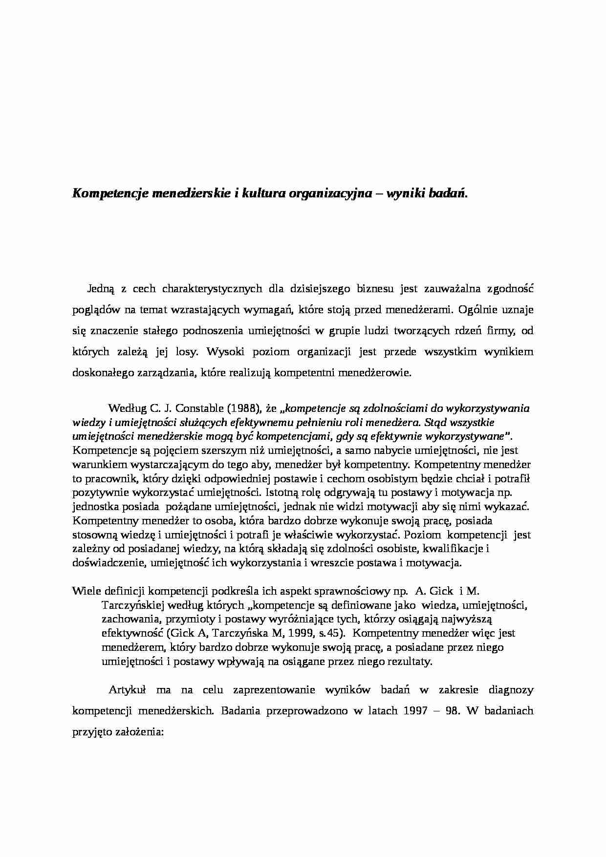 Kompetencje menedżerskie - strona 1
