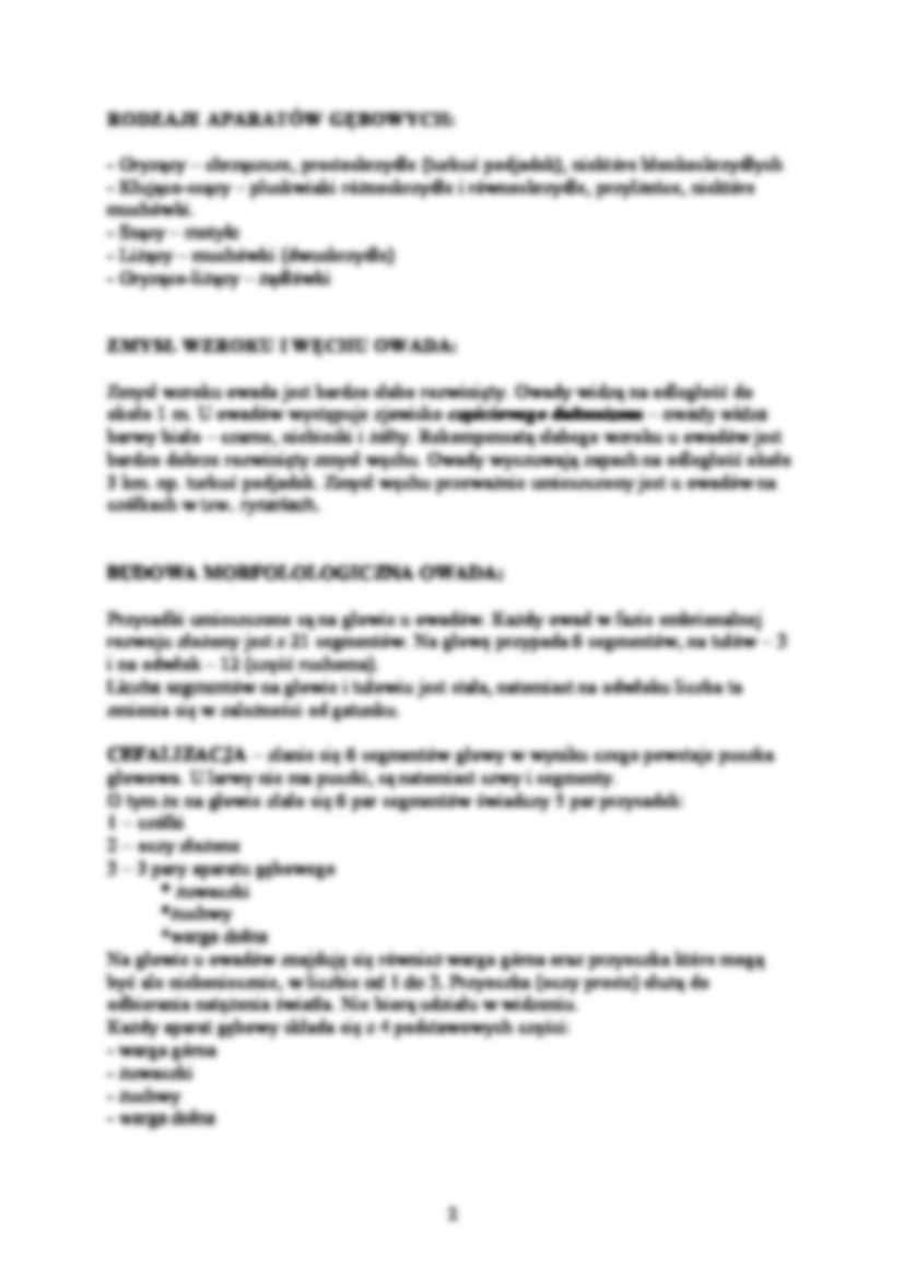 Entomologia - notatki z wykładu 1 - strona 2