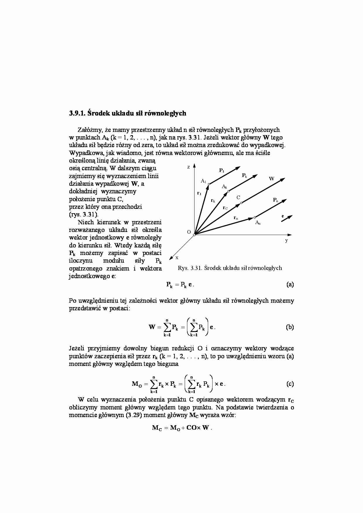 Równoległy układ sił - strona 1