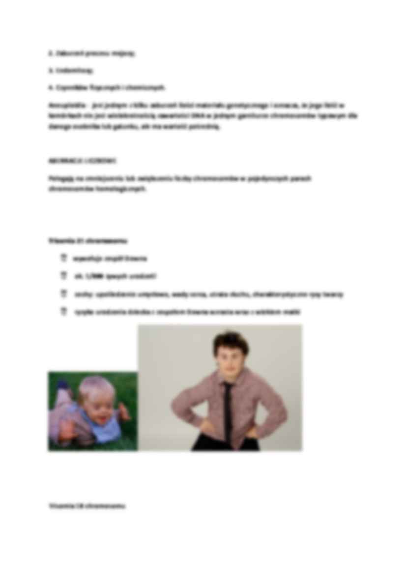 Genetyka - chromosomowe aberacje - strona 2