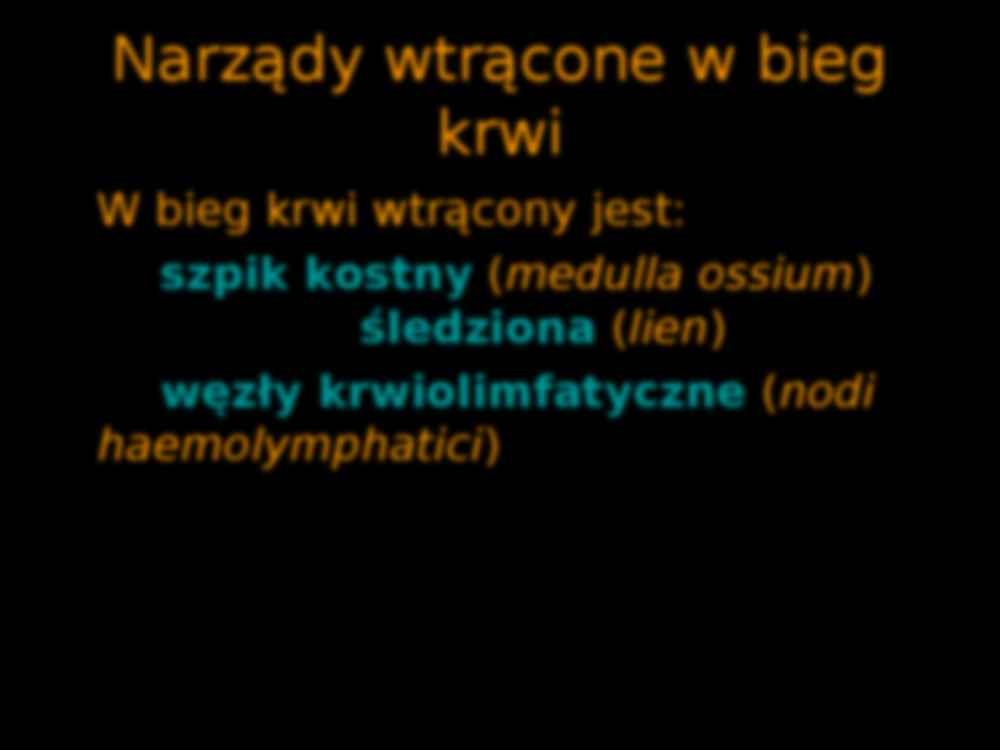 Narządy wtrącone w bieg krwi i hemocytopoeza - strona 2