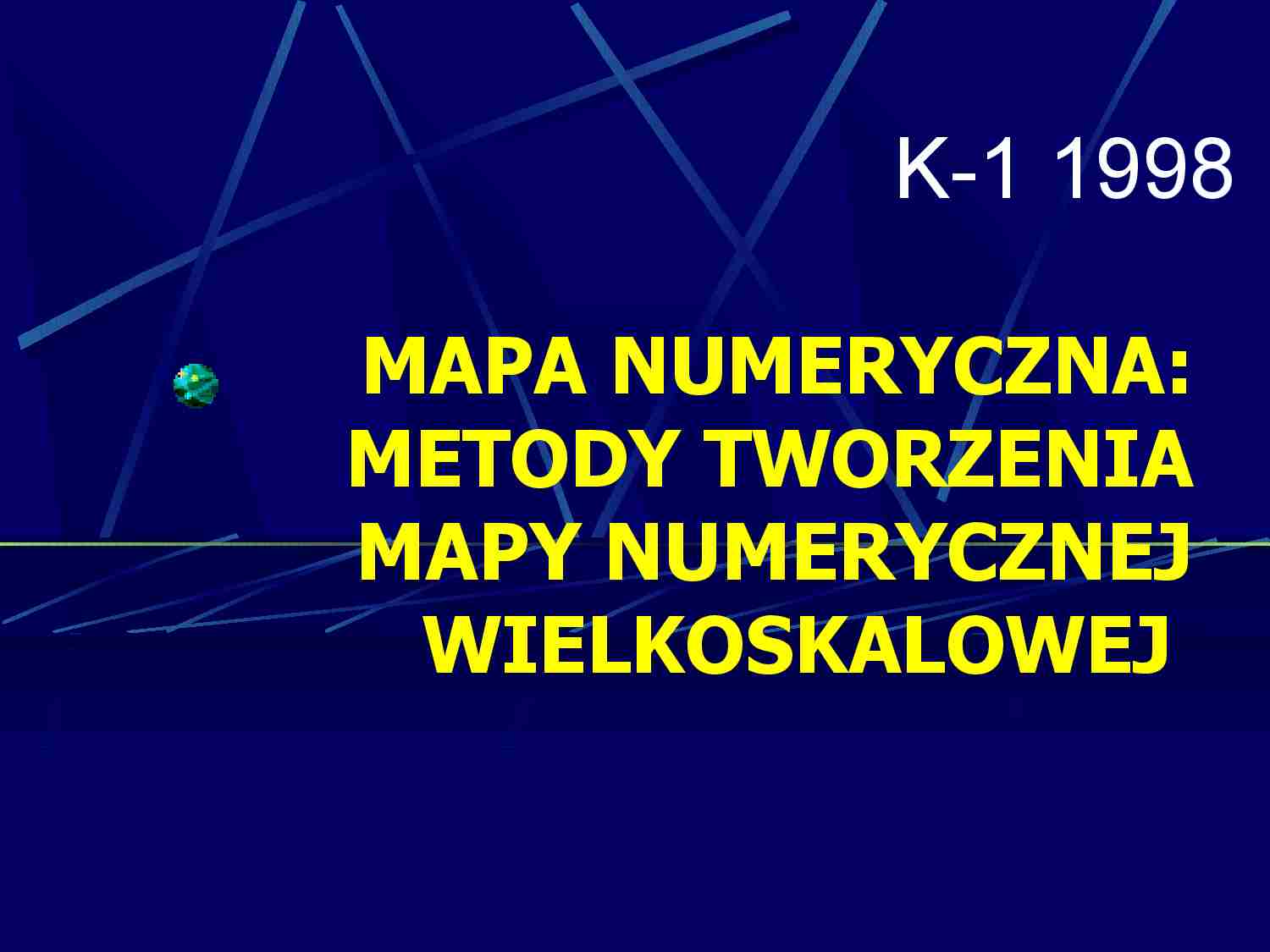 Mapa numeryczna - metody tworzenia mapy - strona 1