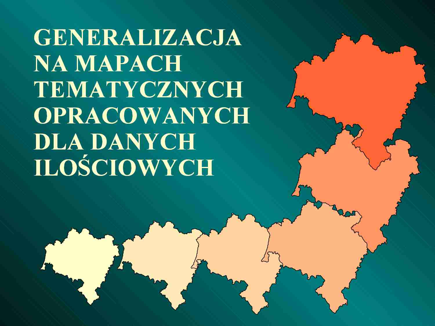 Generalizacja na mapach tematycznych opracowabych dla danych ilościowych - strona 1