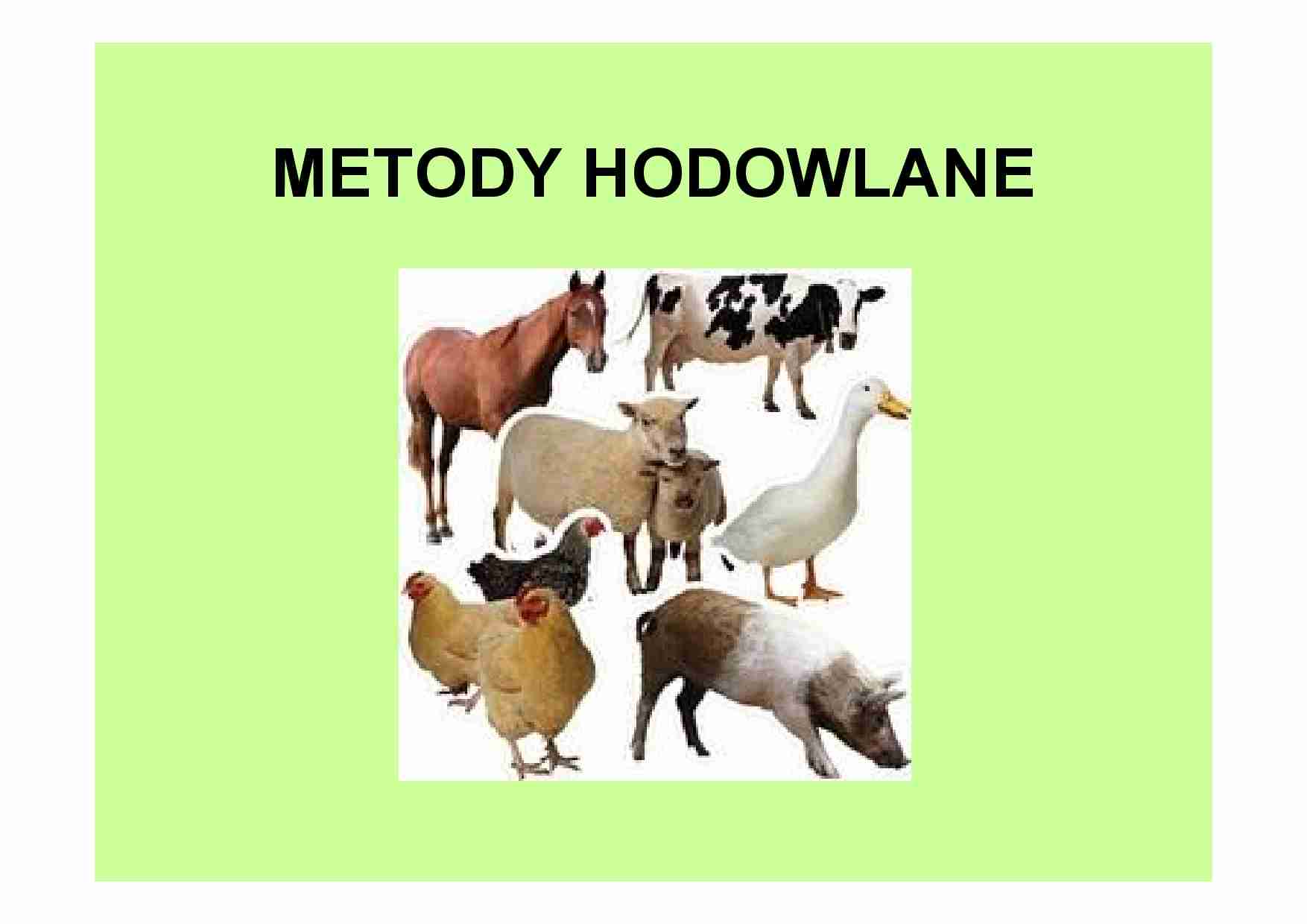 Metody hodowlane - Wykład 6 - strona 1