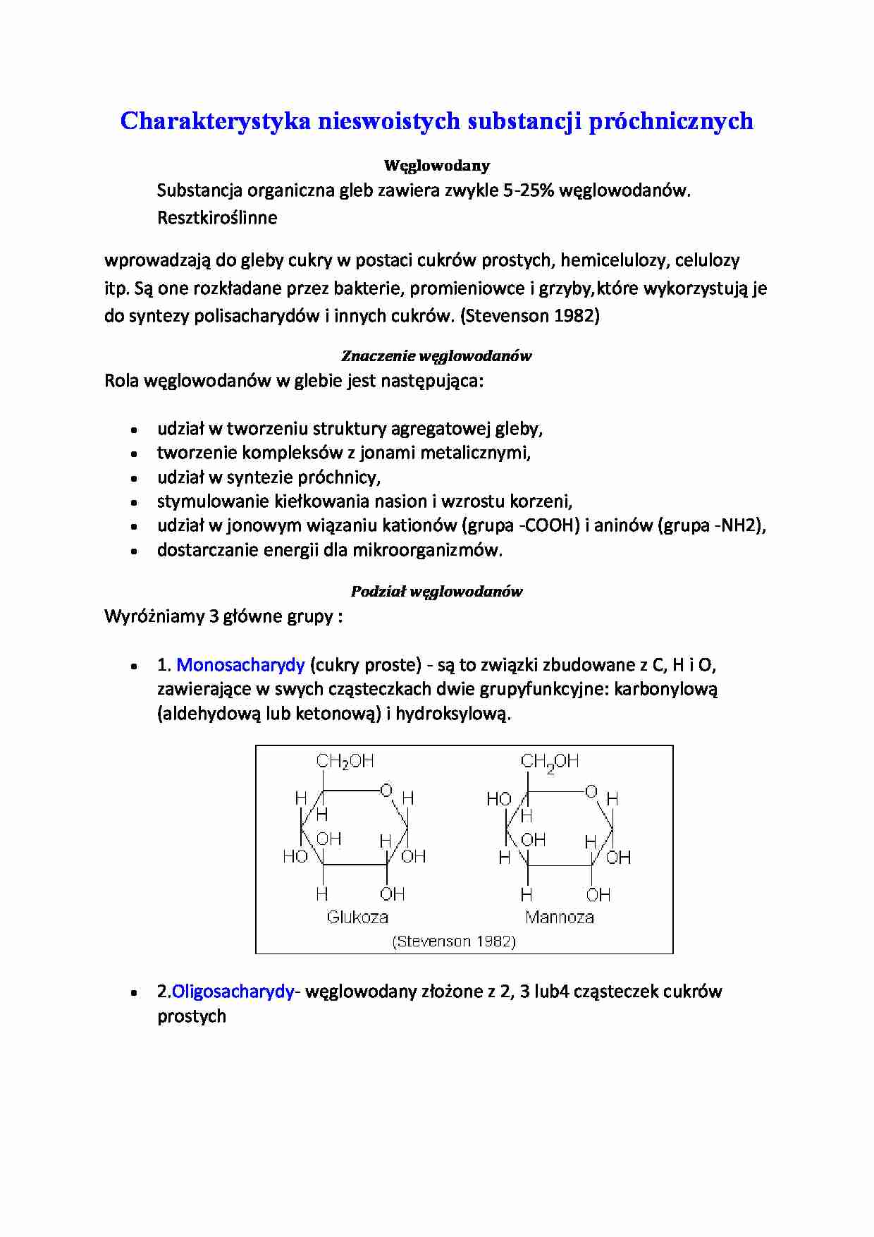 Charakterystyka nieswoistych substancji próchnicznych - strona 1