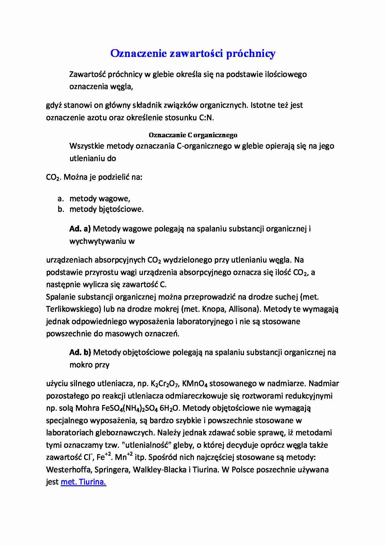 Oznaczenie zawartości próchnicy - strona 1