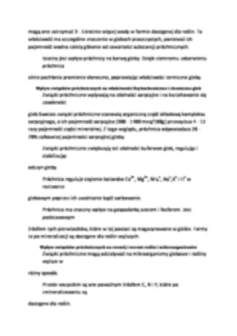 Rola i znaczenie związków próchnicznych w glebie - strona 2