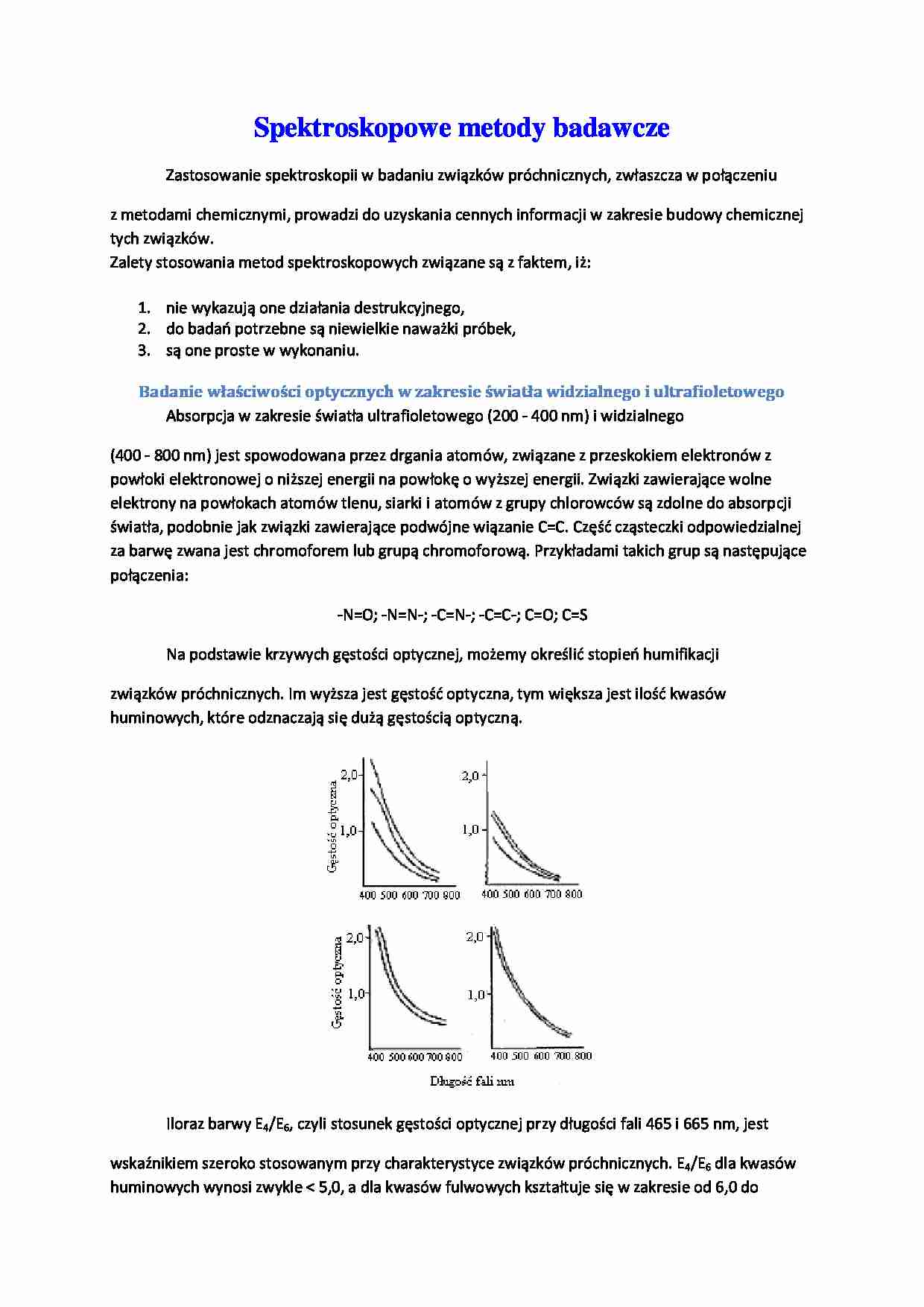 Spektroskopowe metody badawcze - strona 1