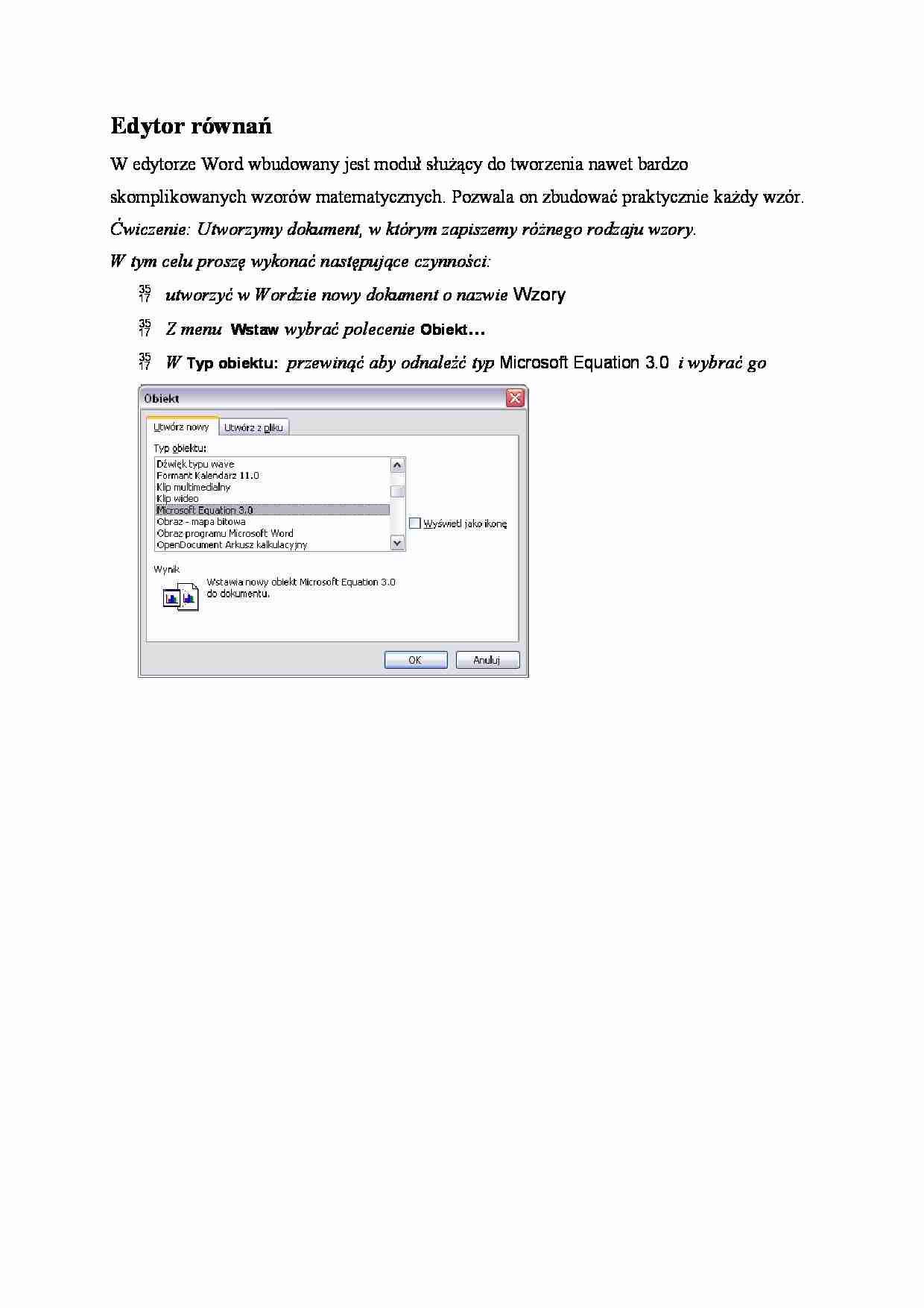 Edytor równań - strona 1