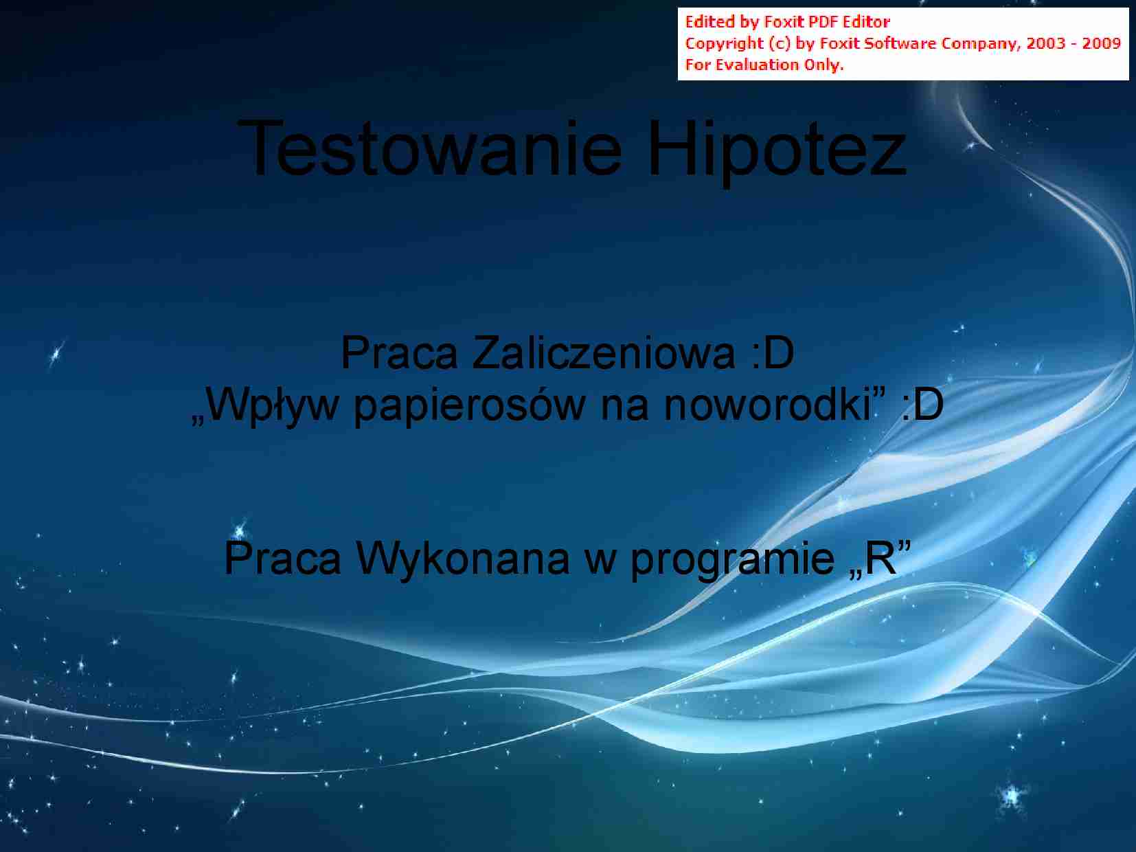 Praca zaliczeniowa o noworodkach - strona 1