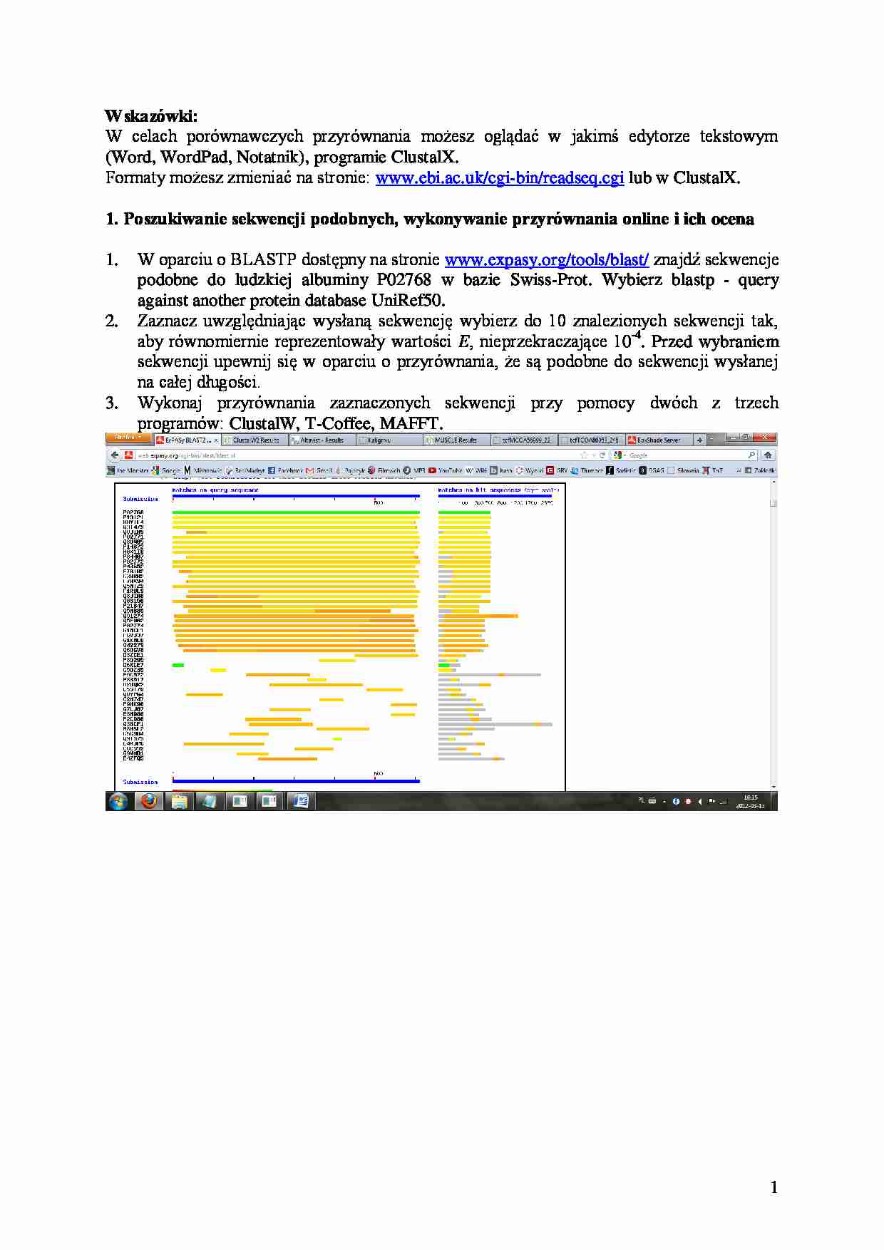 Poszukiwanie sekwencji podobnych - strona 1