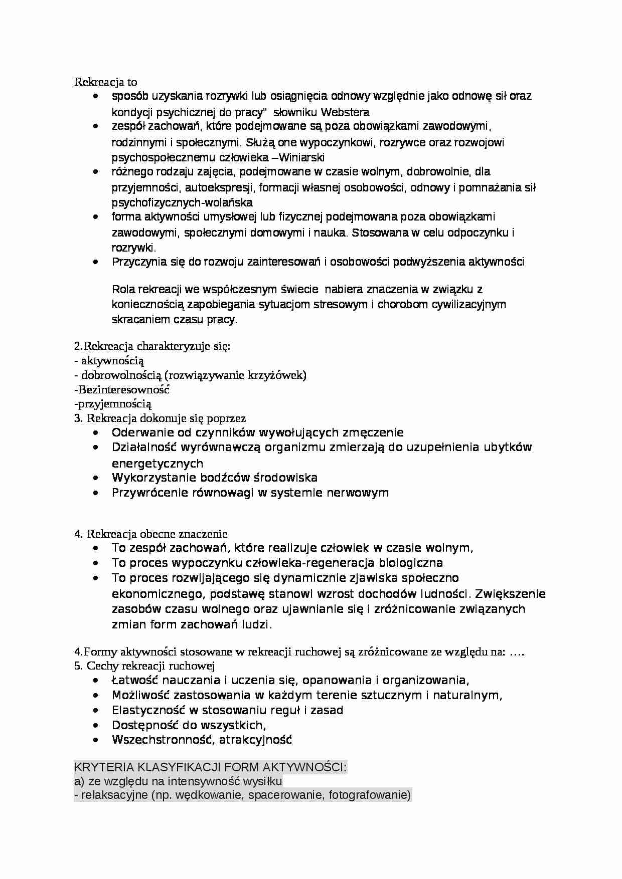 Rekreacja-wykład - strona 1