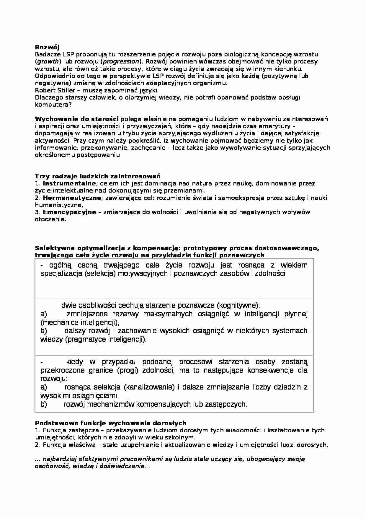 Rozwój - Kształcenie dorosłych - strona 1