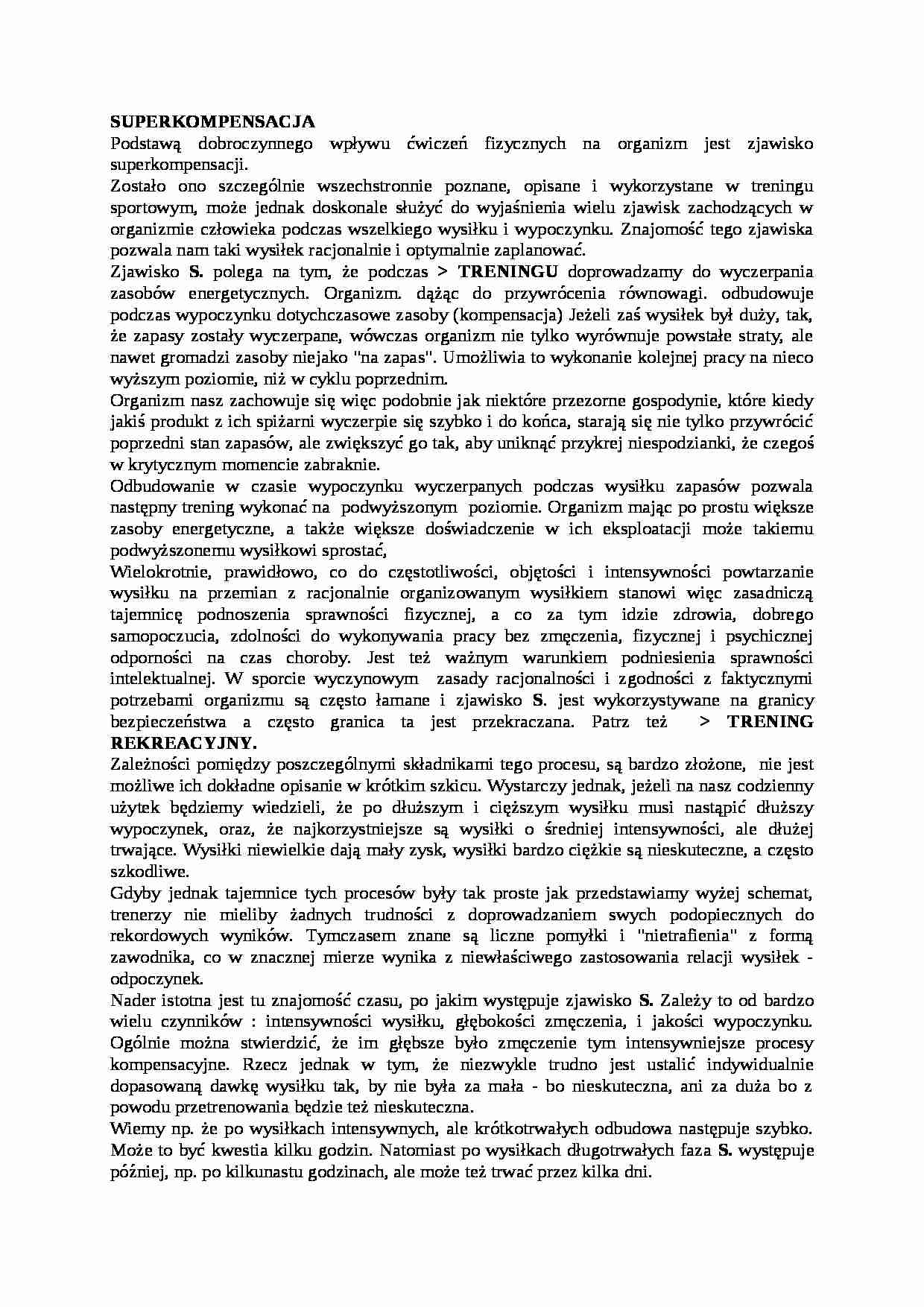 Superkompensacja-omówienie - strona 1