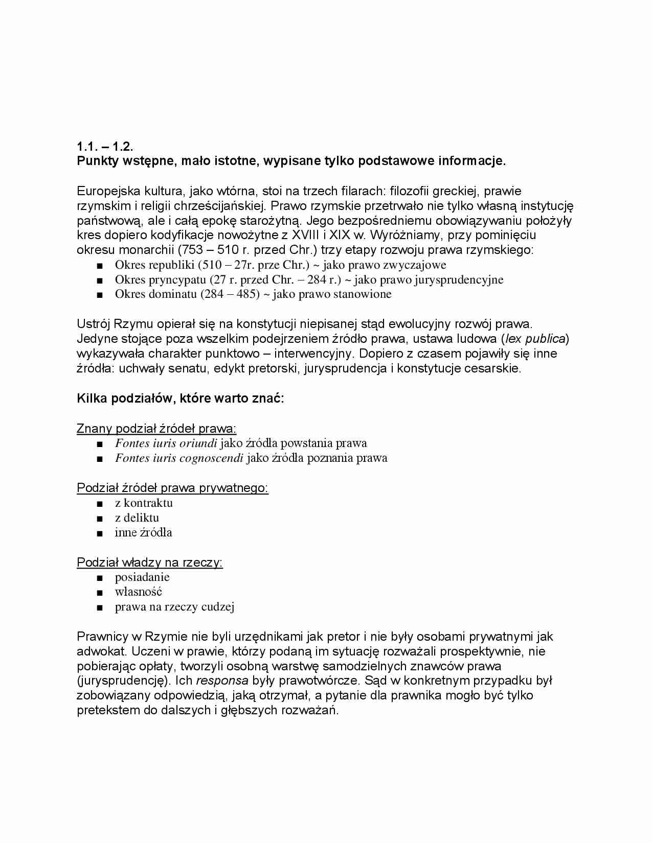 Wstęp do prawa rzymskiego - strona 1