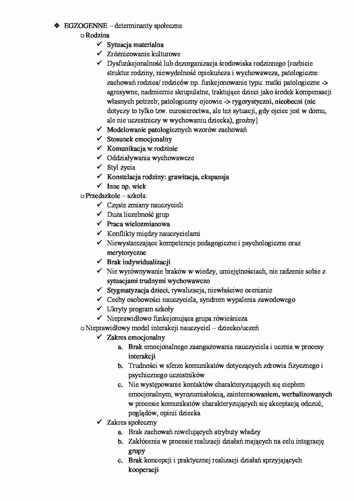 Egzogenne- determinanty społeczne - strona 1