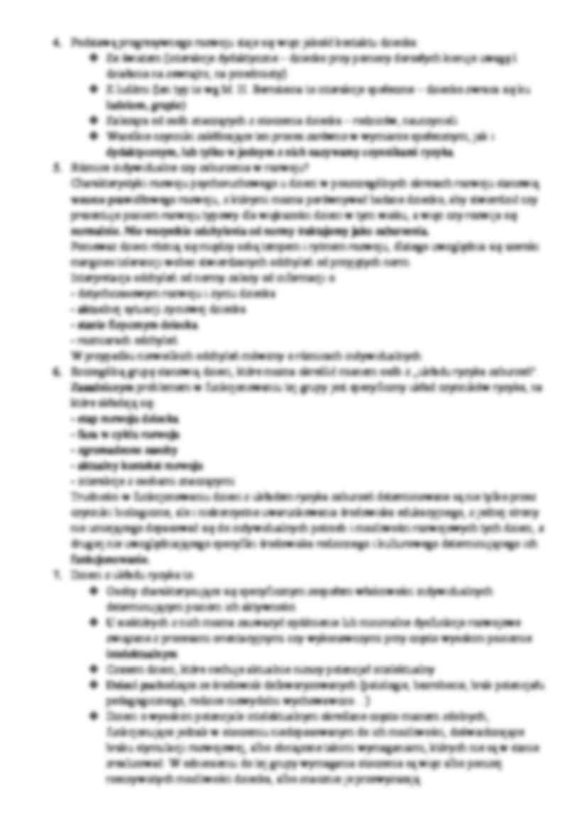 Zaburzenia rozwoju i zachowania dziecka - podstawowe pojęcia - strona 2