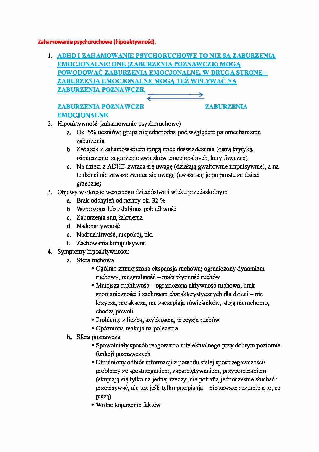 Zahamowanie psychoruchowe - strona 1