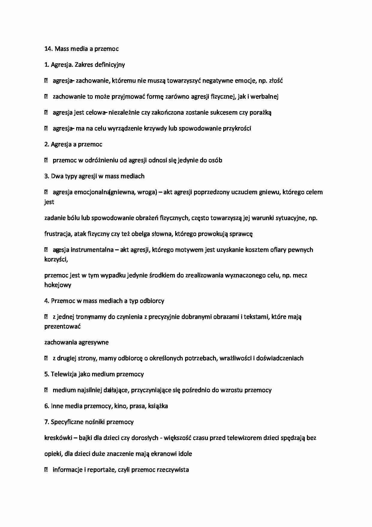 Mass media a przemoc - strona 1