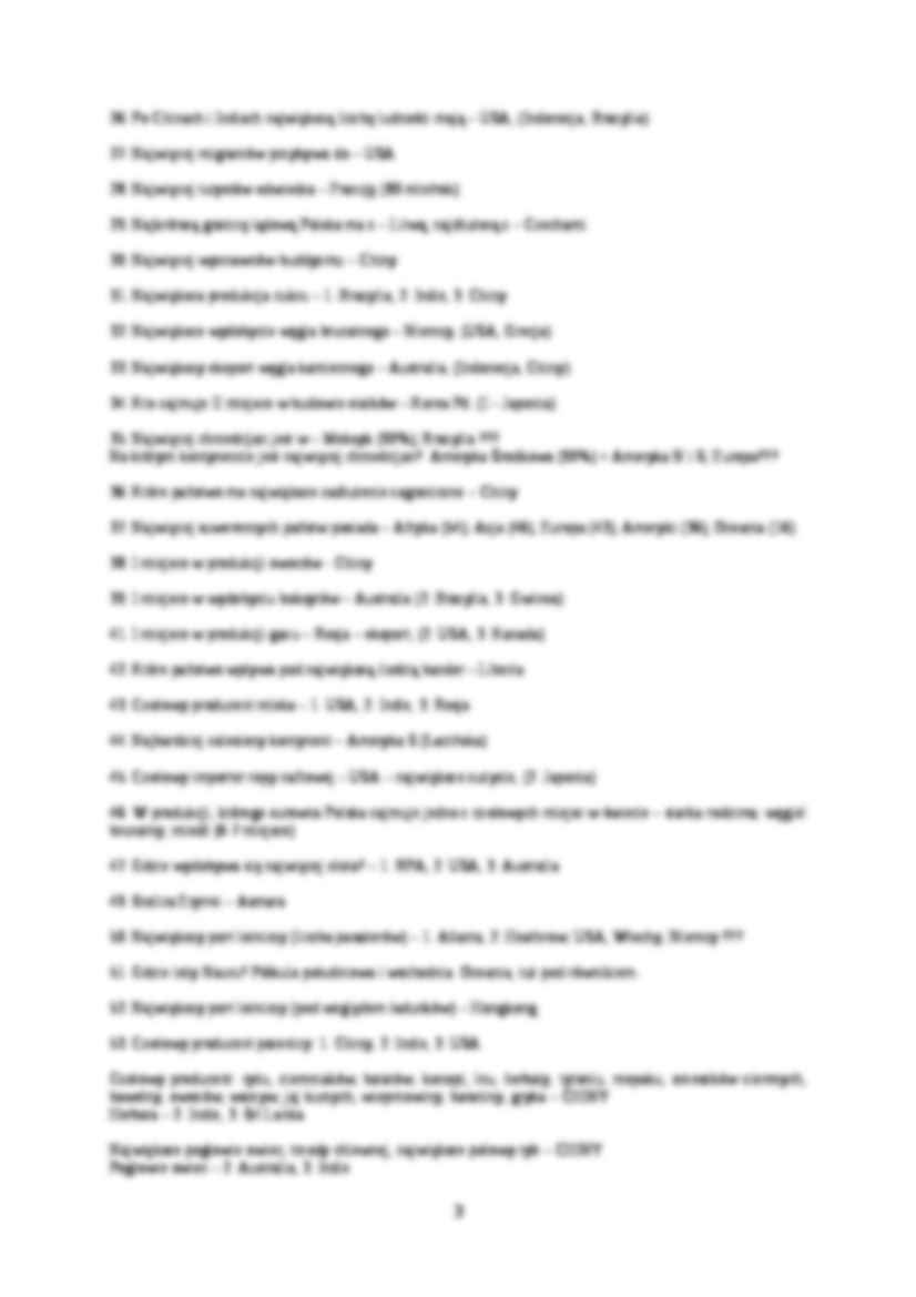 Geografia polityczna i ekonomiczna świata-egzamin - strona 3