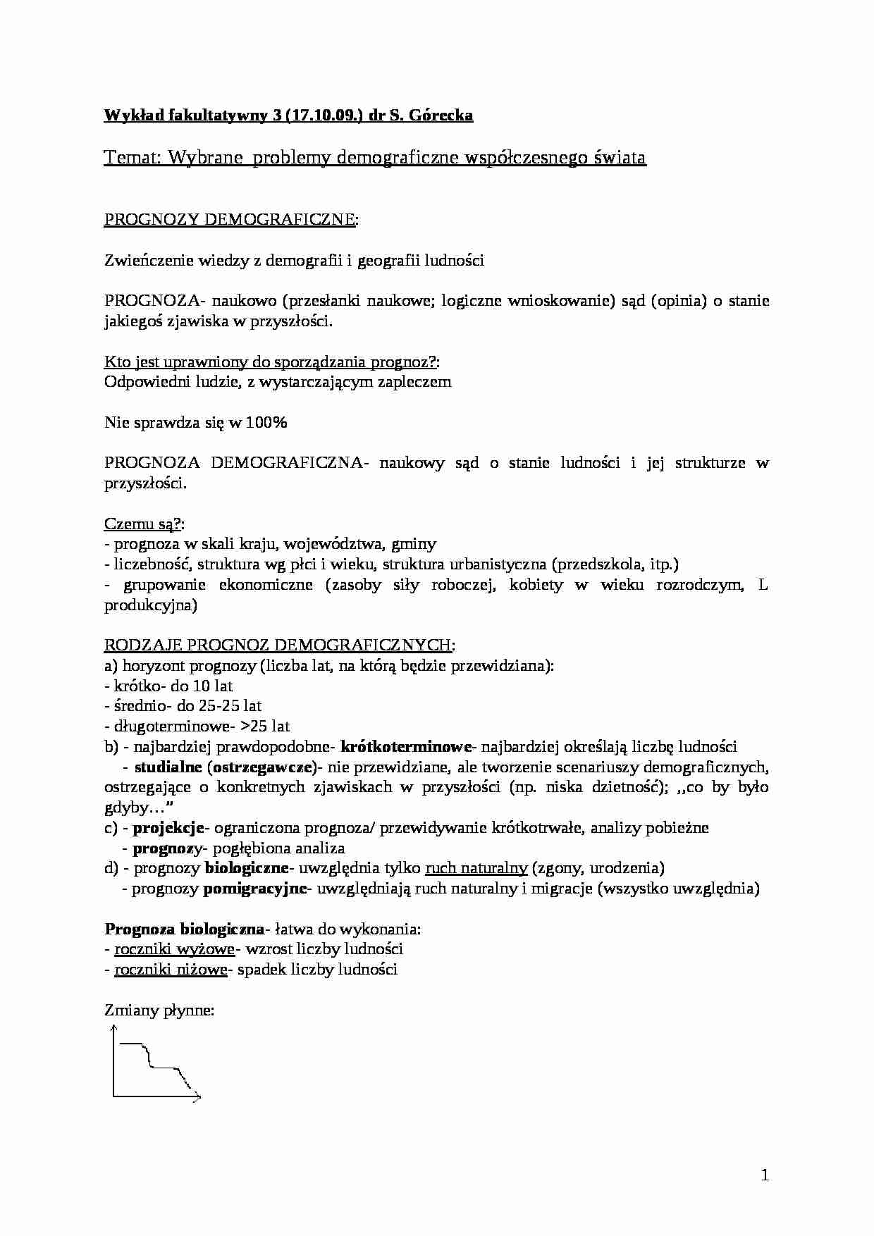 Wybrane problemy demograficzne współczesnego świata - strona 1