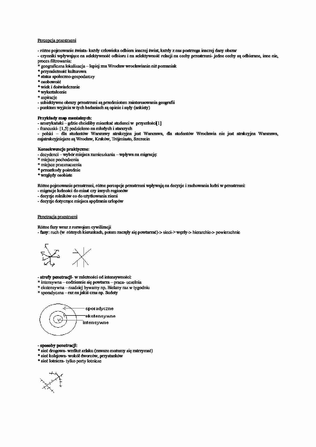 Percepcja i penetracja przestrzeni - strona 1